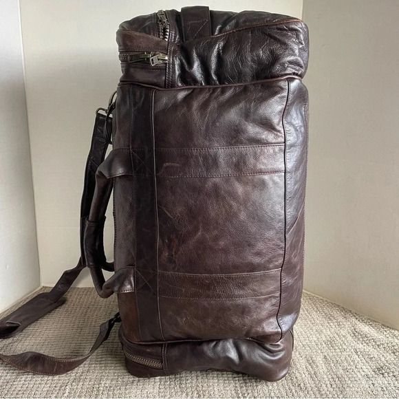 LEATHER SIDE POCKET DUFFEL - Picture 8 of 16